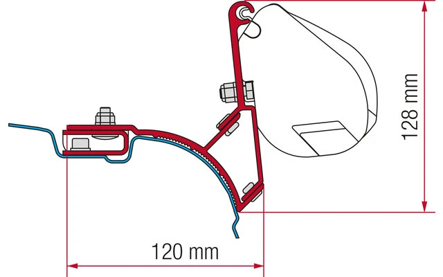 Fiamma Markisenadapter Kit VW T5/T6 Multivan Dachmontage Fiamma Markisenadapter Kit VW T5/T6 Multivan Dachmontage -Zeltladen 235106 2444845