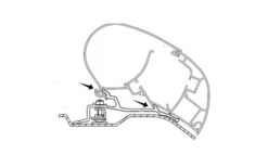 Dometic PR-Adapt Adapter Für Dachmarkisen PR 2000 Und PR 2500 4,0m -Zeltladen 457443 3315962
