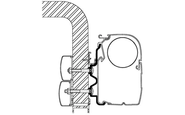 Thule Hymer Markisen-Adapter 2016 2,6m Thule Hymer Markisen-Adapter 2016 2,6m -Zeltladen 487772 3408939