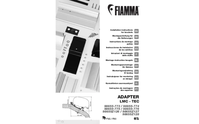 Fiamma LMC Tec Markisenadapter für Fiamma F80/F65 290 cm Fiamma LMC Tec Markisenadapter Für Fiamma F80/F65 290 Cm -Zeltladen 560153 3696380