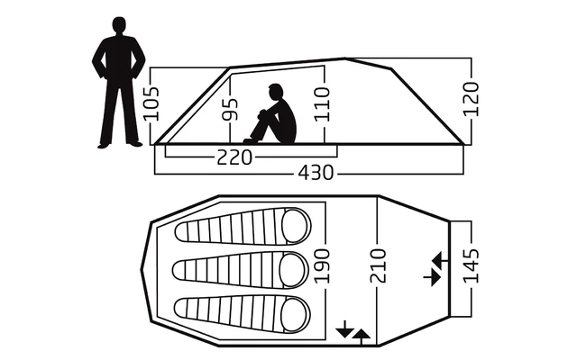Nordisk Oppland 3 PU Trekkingzelt für 3 Personen dark olive Nordisk Oppland 3 PU Trekkingzelt Für 3 Personen Dark Olive -Zeltladen 589723 4290999