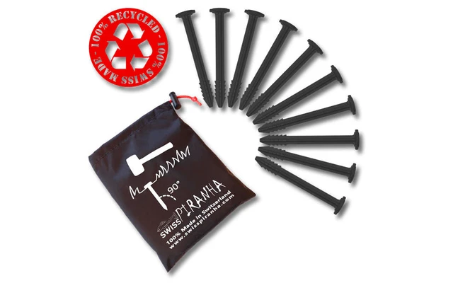 SwissPiranha BF90 Zelthering schwarz 9,7 cm einzeln SwissPiranha BF90 Zelthering Schwarz 9,7 Cm Einzeln -Zeltladen 594675 4342731