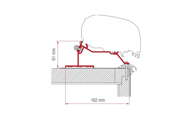 Fiamma Adapter Caravan Roof 400 CM passend für F80 F65 Fiamma Adapter Caravan Roof 400 CM Passend Für F80 F65 -Zeltladen 613739 4431275