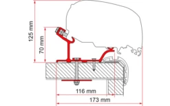 Fiamma Adapter Carthago Malibu 340 Markisenadapter Für Fiamma F80 / F65 340 -Zeltladen 651504 4503075