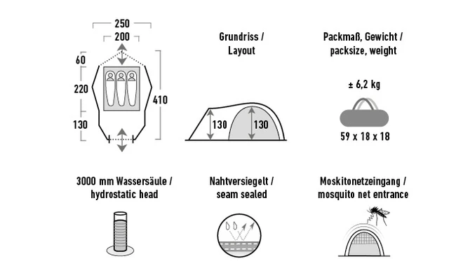 High Peak Alfena 3.0 Kuppelzelt 3 Personen High Peak Alfena 3.0 Kuppelzelt 3 Personen -Zeltladen 657234 4527912