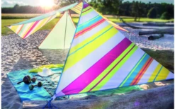 Bent Zip-Canvas Single Verbindbares Sonnensegel 250 X 250 X 250 Cm Limette -Zeltladen 696500 4862600