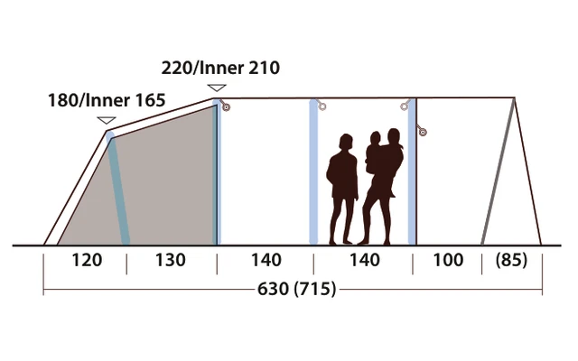 Outwell Hayward Lake 5ATC aufblasbares Tunnelzelt 5 Personen Outwell Hayward Lake 5ATC Aufblasbares Tunnelzelt 5 Personen -Zeltladen 789713 5206553