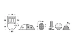 High Peak Zelt Goshawk 4 Tunnelzelt -Zeltladen 803042 5244845