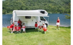 Fiamma F45s 260 Markise Gehäusefarbe Polar White Tuchfarbe Royal Grey 260 Cm -Zeltladen 811757 5283851